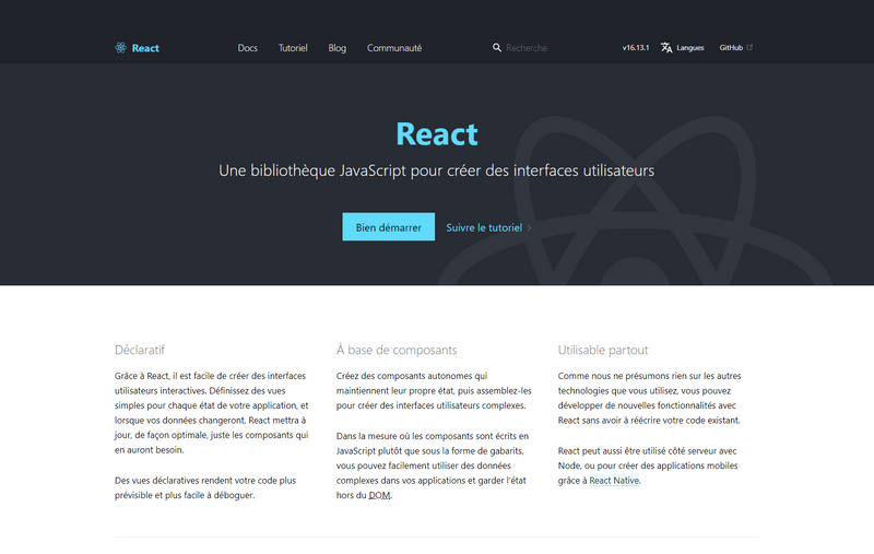 React